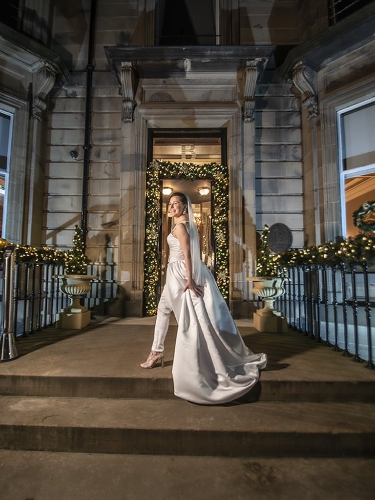 Bride who designed her own dress